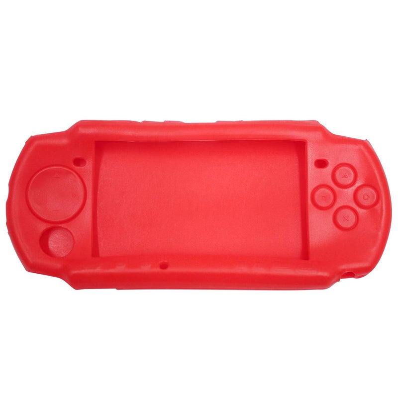 OSTENT Soft Protector Silicon Travel Carry Case Skin Cover Pouch Sleeve for Sony PSP 2000/3000 Color Red - Image 1